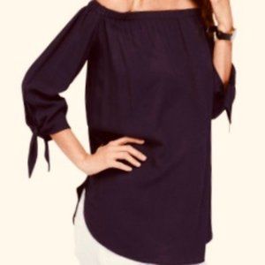 EUC Isabella Oliver Caiti Off-Shoulder Blouse (Black)